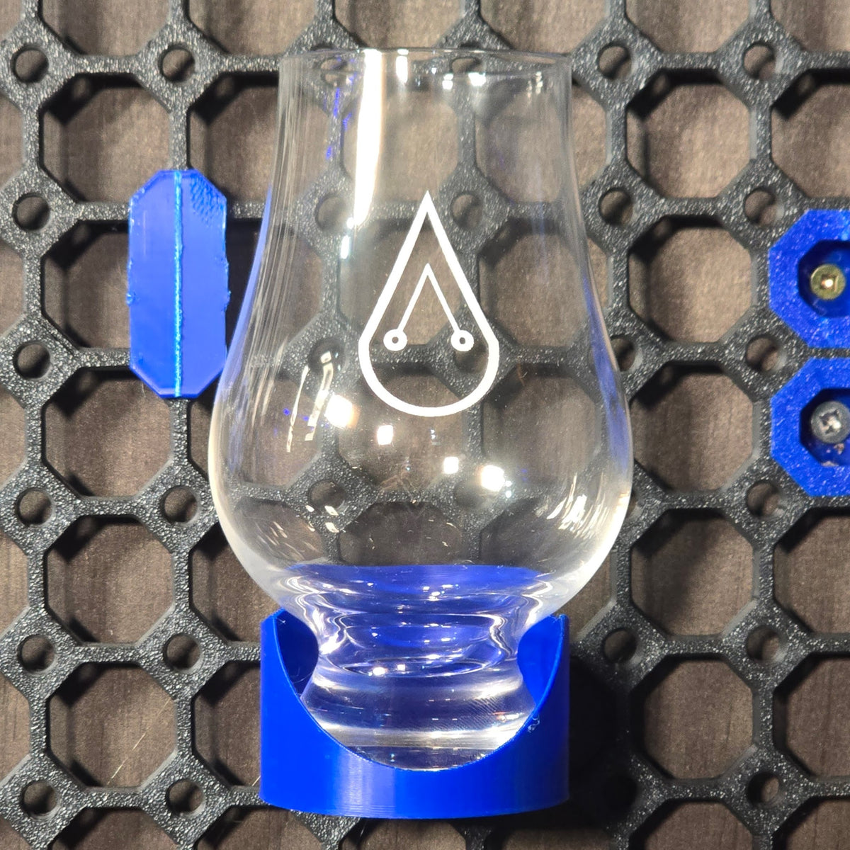 Glencairn glass holder mounted on a Multiboard panel